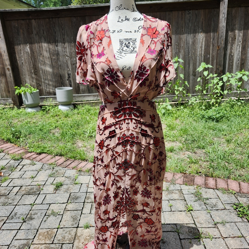 For Love And Lemons Red Plunge Sundress